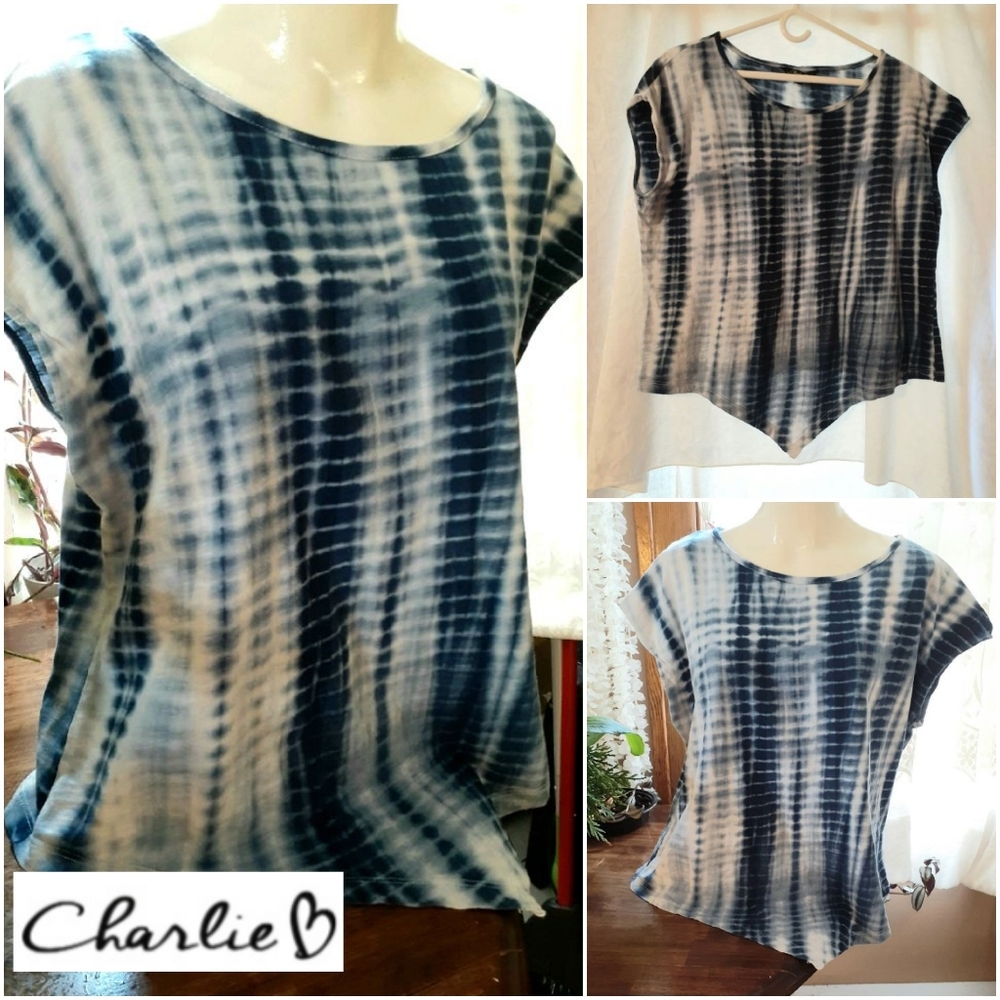 Charlie B Tie Dye Medium Dolman Style Top